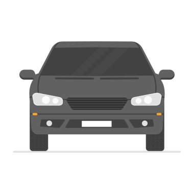 İzole araba vektör çizim. Beyaz arka planda otomobil