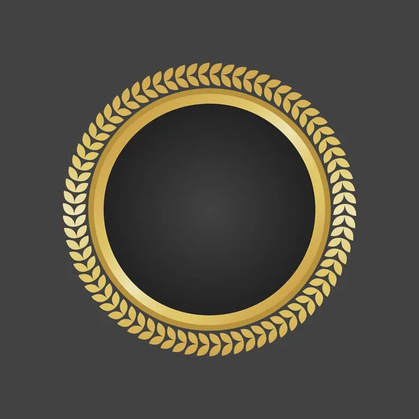 Золотой и черный вектор металлических значков класса люкс — стоковый вектор