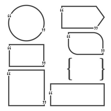 Kabarcık boş şablonları alıntı. Boş kartvizit, kağıt sayfası, bilgi, metin. Baskı tasarımı vektör ayarla