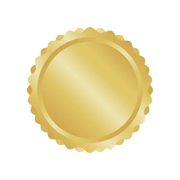 Moderní Zlatý kroužek kovový odznak, popisek a prvky návrhu. Vektorové ilustrace — Stockový vektor