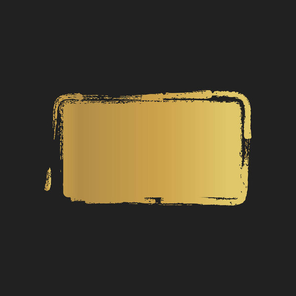 Golden Grunge vintage painted rectangle shapes. Vector illustration