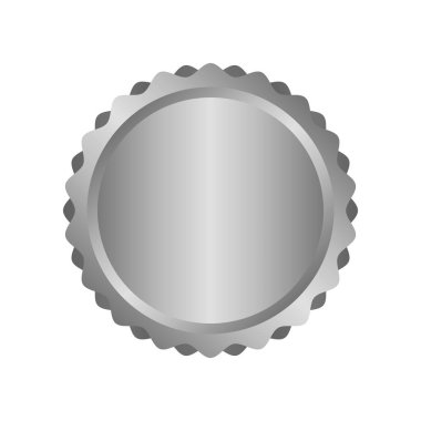 Modern metal gümüş daire metal rozetler, etiketleri ve tasarım öğeleri. Vektör çizim