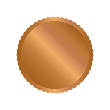 Modern bronz daire metal rozetler, etiketleri ve tasarım öğeleri. Vektör çizim