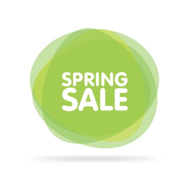 Selamlar ve promosyon için modern şeffaf renkli yeşil etiket vektör çizim.