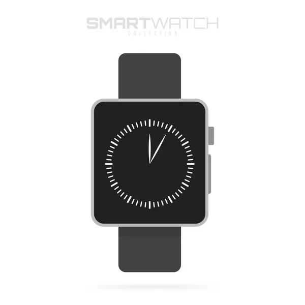 Smart Watch-klocka isolerade på vit bakgrund för ditt projekt och infographics — Stock vektor