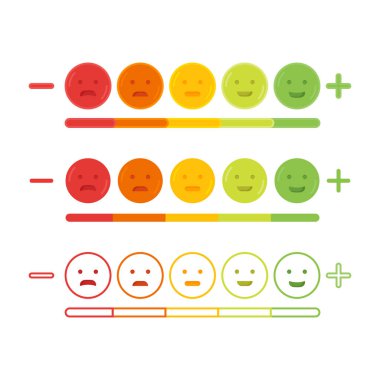 Geribildirim ifade emoji gülümseme simge vektör çizim