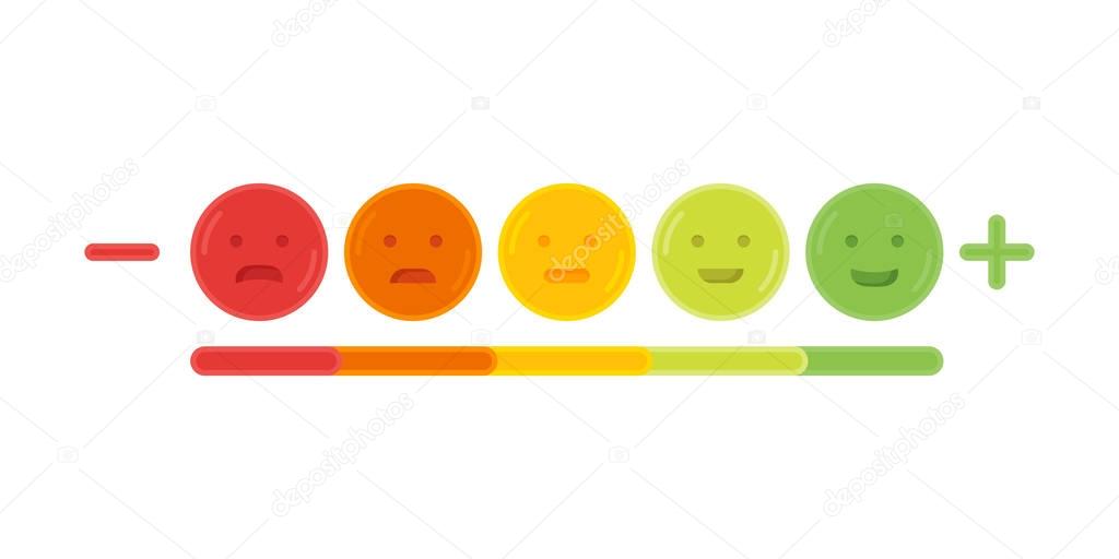 Feedback emoticon emoji smile icon vector illustration