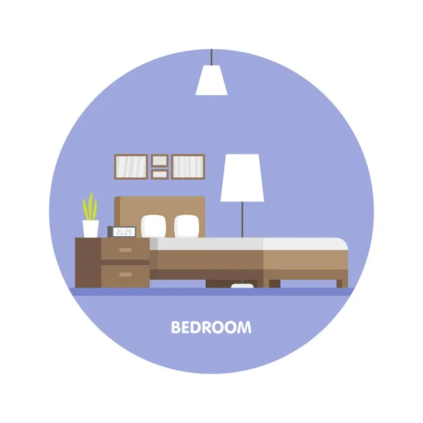 Badroom moderne icône de design d'intérieur. Illustration vectorielle — Image vectorielle