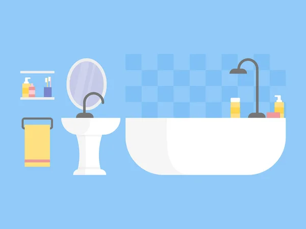 Современный дизайн ванной комнаты икона. Векторная иллюстрация — стоковый вектор