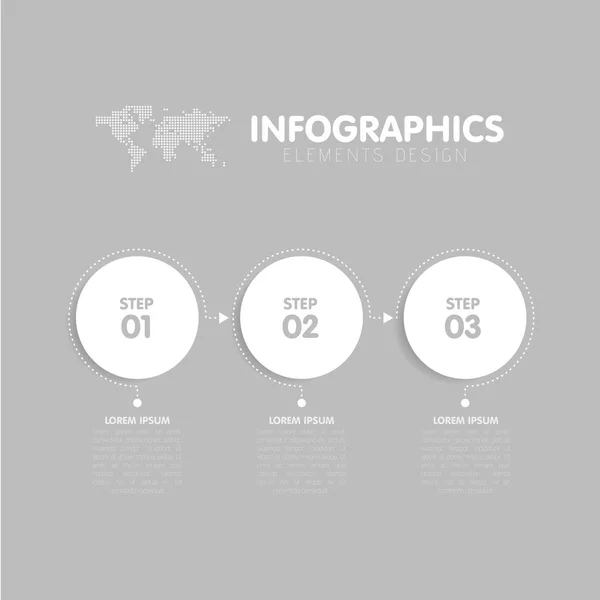 Os passos modelo de infográficos — Vetor de Stock