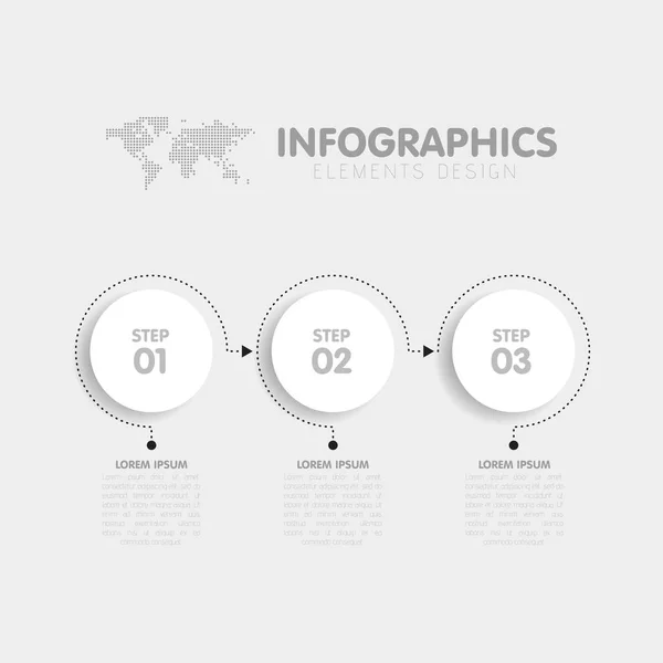 Os passos modelo de infográficos — Vetor de Stock