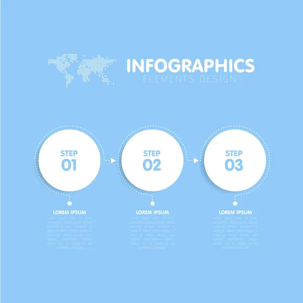 Os passos modelo de infográficos — Vetor de Stock