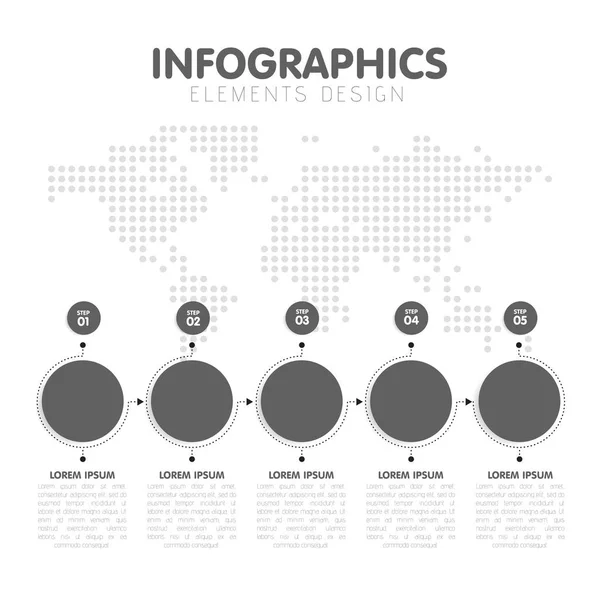 De stappen infographics — Stockvector