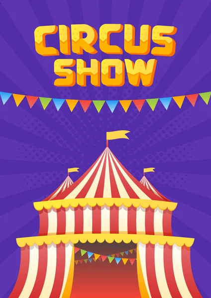 A moucup cirkuszi plakát — Stock Vector