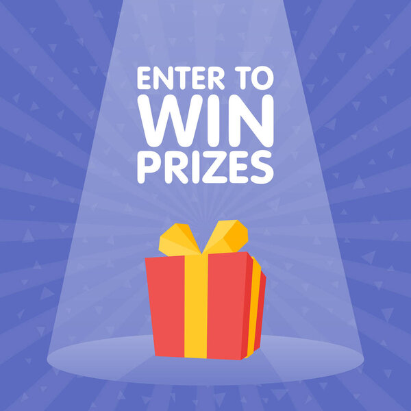 Enter to win the Gift Prize red box shower implication
