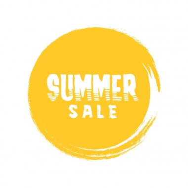 Yuvarlak grunge turuncu daire vektör çizim yaz satış mektup