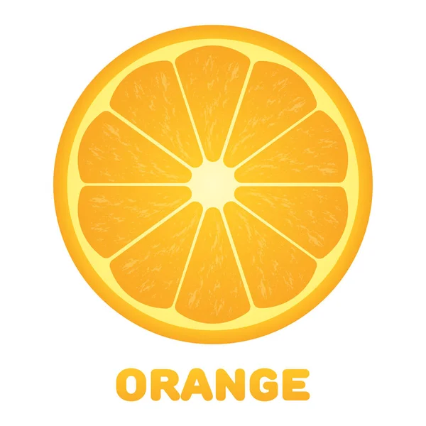 オレンジ色の柑橘系の果物。健康な菜食主義者料理ベクトル図 — ストックベクタ