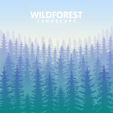 Mavi wildforest manzara