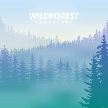 Mavi wildforest manzara