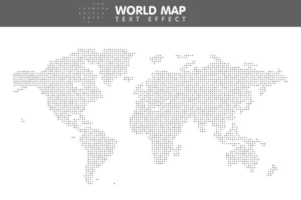 ミニマルな世界地図 — ストックベクタ