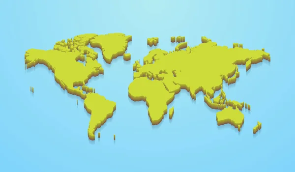 ミニマルな世界地図 — ストックベクタ