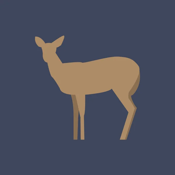 Silueta pláče jelen — Stockový vektor
