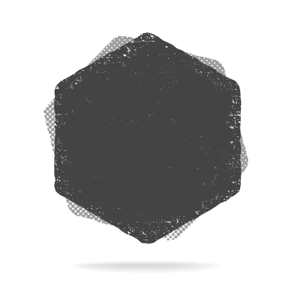 Forme hexagonale grunge. Illustration vectorielle de texture sale — Image vectorielle