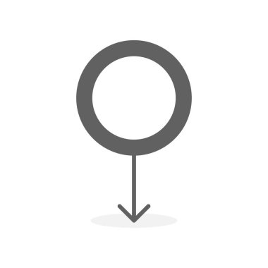 Gri harita işareti ve PIN vektör çizim