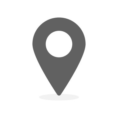 Gri harita işareti ve PIN vektör çizim