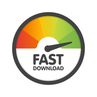 Yuvarlak hız hızlı download hız. Vektör çizim şablonu
