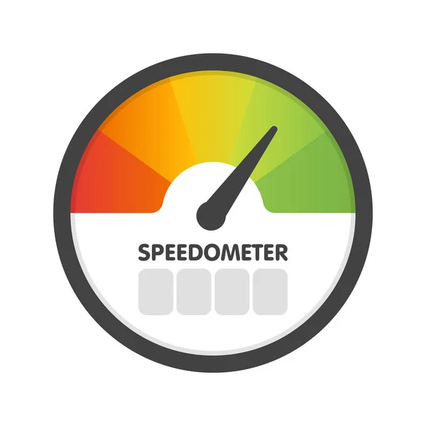 Στρογγυλό ταχύμετρο γρήγορη ταχύτητα. Πρότυπο εικονογράφηση διάνυσμα — Διανυσματικό Αρχείο