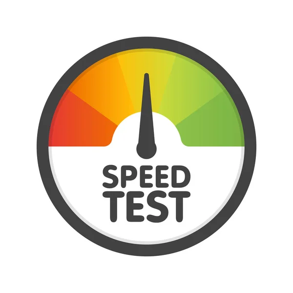 Round Speedometer speed test download. Vector illustration template — Stock Vector