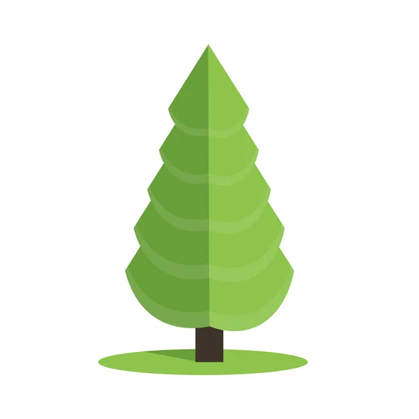 Illustration vectorielle d'arbre de Noël vert polygone bas stylisé — Image vectorielle