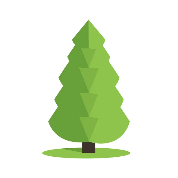 Illustration vectorielle d'arbre de Noël vert polygone bas stylisé — Image vectorielle