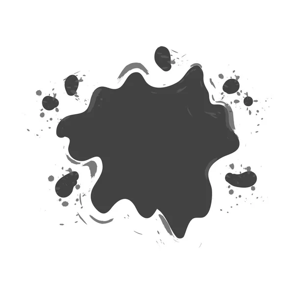 Ilustración vectorial de manchas de tinta abstracta en forma y tamaño aisladas en blanco — Vector de stock