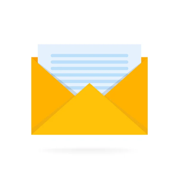 Postpictogram envelop met documenten. E-mail verzenden concept vectorillustratie — Stockvector