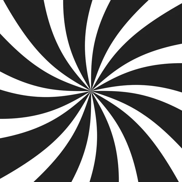 Espiral psicodélica con rayos grises radiales. Remolino retorcido fondo retro. Ilustración vectorial efecto cómic — Archivo Imágenes Vectoriales