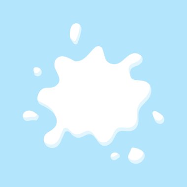 Mavi arka plan vektör çizim içinde doğal süt Splash