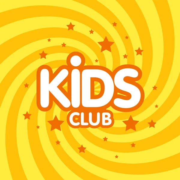 Enfants club lettre signe affiche vecteur illustration — Image vectorielle