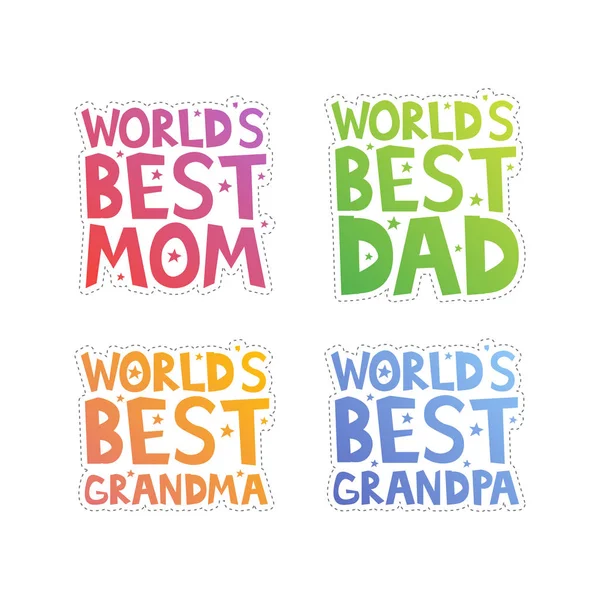 World best relatives cut-out — Stock Vector