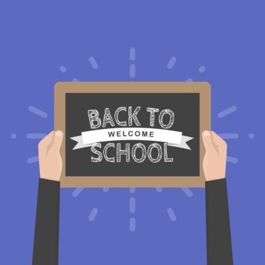 El işareti okul vektör çizim için ayak bağı. Yazı tahtası