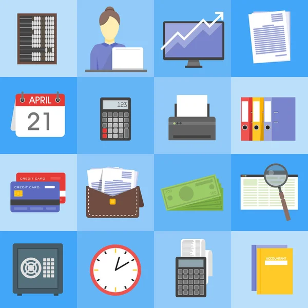 Icon set van financiële serviceartikelen — Stockvector