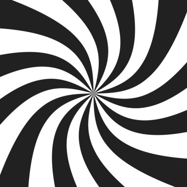 Radyal gri ışınları ile psychedelic sarmal. Girdap retro arka plan bükülmüş. Komik etkisi vektör çizim