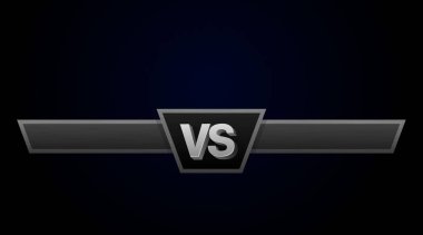 VS düello meydan okuma vektör illüstrasyonu. Rakipler Kurulu 'na karşı metin için boşluk