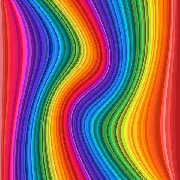 Abstract Onde colorate di arcobaleno. Illustrazione vettoriale — Vettoriale Stock
