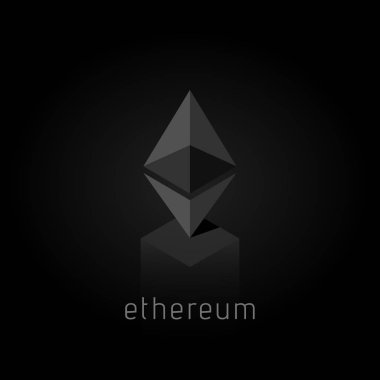 Ethereum. Cryptocurrency Ethereum logosunu görmeniz gerekir. Şifreleme modern para. Vektör çizim