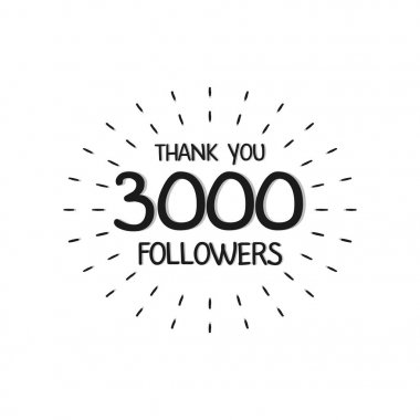 Takipçisi vektör çizim için teşekkür mektupları.