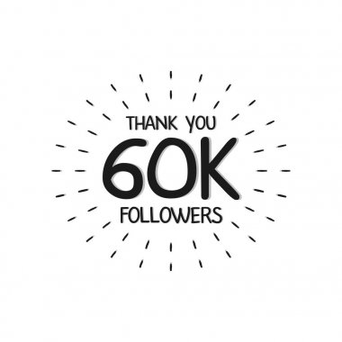 Takipçisi vektör çizim için teşekkür mektupları.