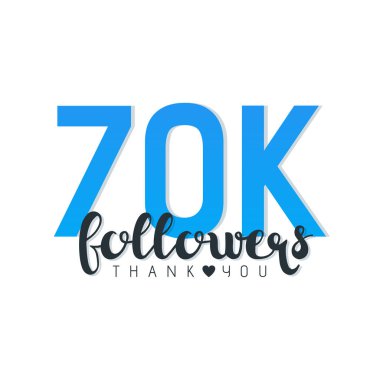 Takipçisi vektör çizim için teşekkür mektupları.