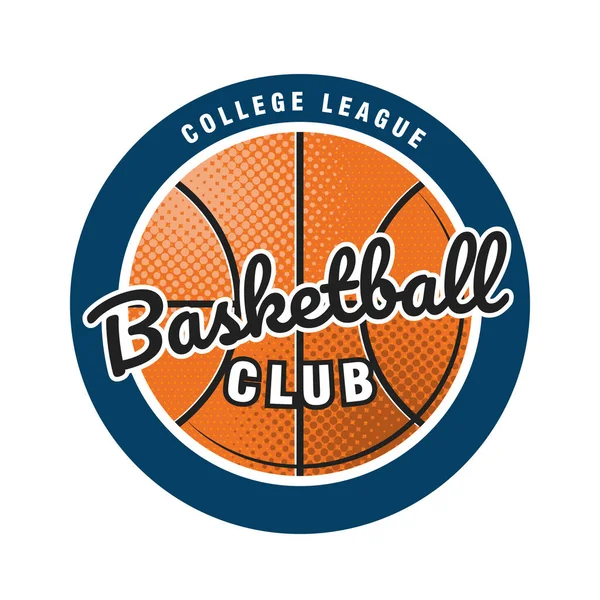Vorlage für das Logo des Basketballclubs. Emblem der Basketballmannschaft. Vektor — Stockvektor